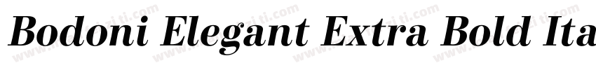 Bodoni Elegant Extra Bold Italic字体转换